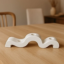 Dalga formunda 3'lü Şamdanlık pinterest mumluk