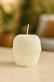 Yumak - Örgü Desen Büyük Mum Kokulu Dekorasyon Salon Ürünü