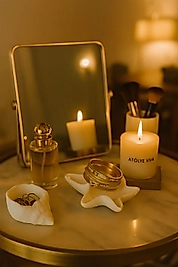 Deniz yıldızı mum takı kutusu mumluk