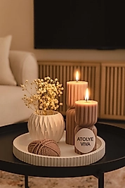 Dekoratif mum seti salon aksesuarı Salon ışıltısı