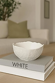 Taş desenli yuvarlak dekoratif kase Pinterest model salon dekorasyonu obje