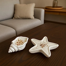 Deniz yıldızı & Deniz kabuğu ikilisi “Kumsal anıları “