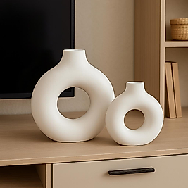 2 li vazo dekoratif obje