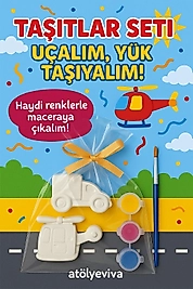 Taş boyama seti Taşıtlar serisi Helikopter ve Kamyon
