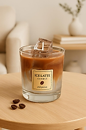 İce latte mum kahve kokulu mum