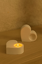 Kalp figürlü mumluk dekoratif obje-tealight